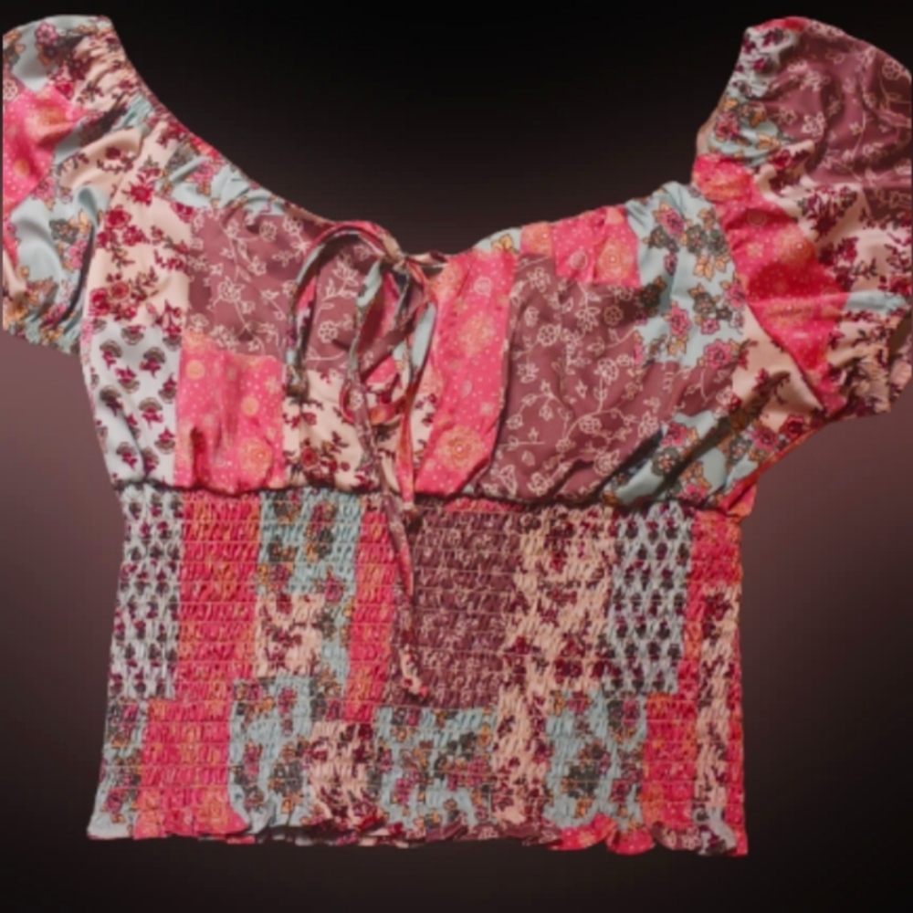 Pastel cottagecore crop top